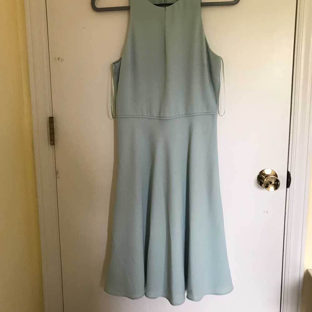 Lady Liberty green split neck dress